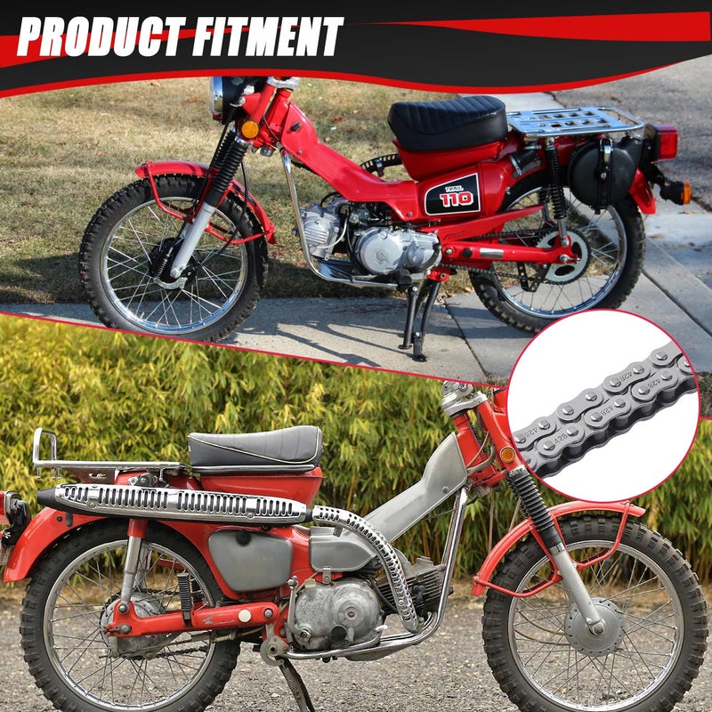 KAMIER 428 Drive Chain 102 Link with Chain Breaker for 50cc 70cc 90cc 110cc 125cc CT90 CT110 TaoTao TForce Coolster Vitacci Apollo Trailmaster Pit Dirt Bike 4 Wheeler ATV Quad Go Kart Heavy Duty Parts - Image 4